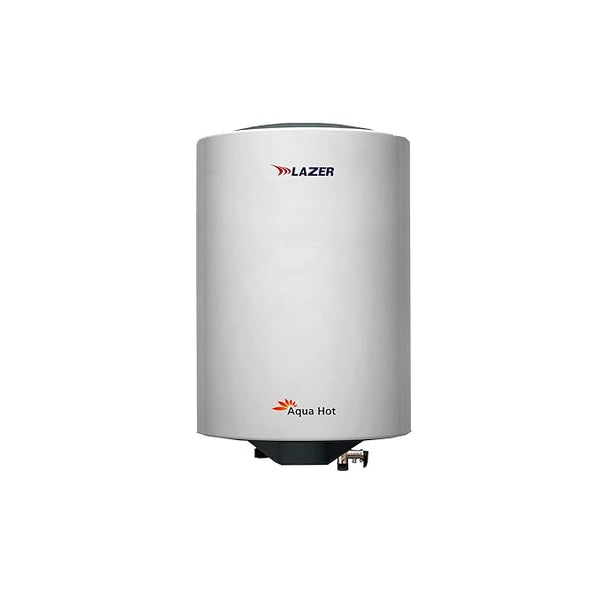 Lazer Aqua Hot 25liter Blue gem Glassline Electric Storage Geyser Water Heater Advance PUF Insulation With Installtion Kit(White Grey)