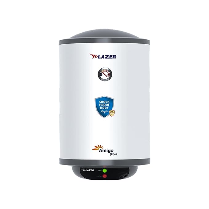 Lazer Amigo Plus Geyser 15 Ltr With 5 Star BEE Rating  Vertical Water Heater (With Installation Kit)