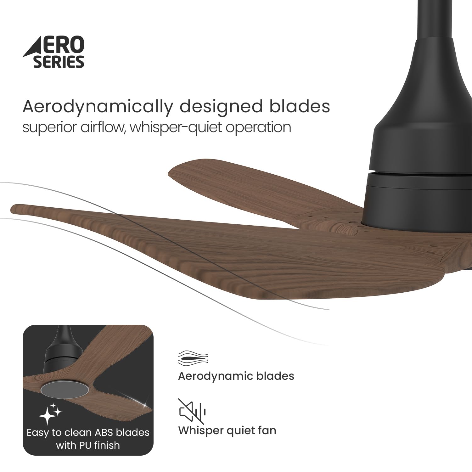 Aerosense BLDC Ceiling Fan  1200mm with Remote (Honeymaple Wood)