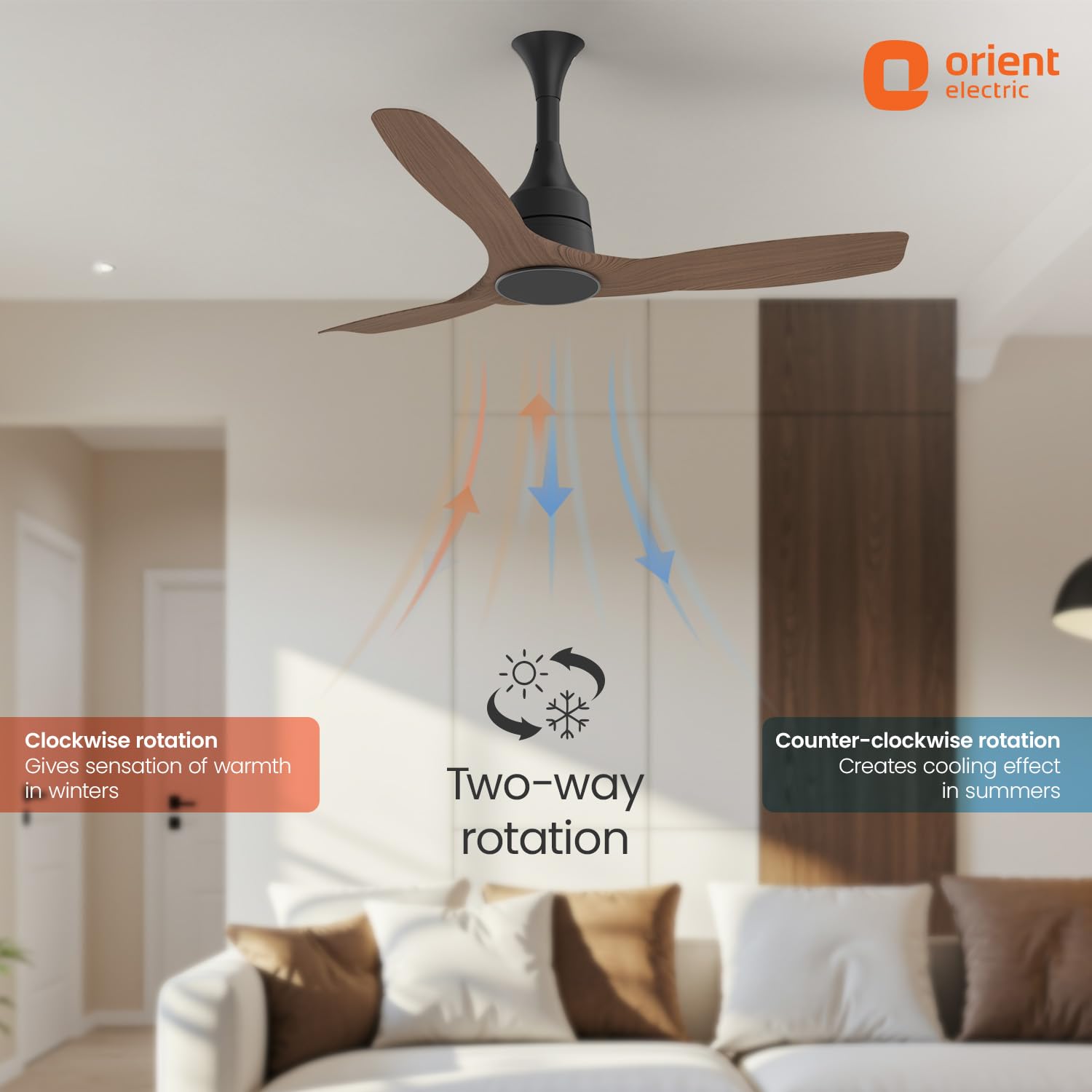 Aerosense BLDC Ceiling Fan  1200mm with Remote (Honeymaple Wood)