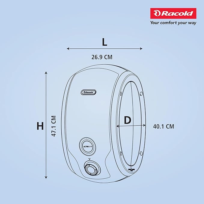 Racold Altroi+ DN 6L 3KW Vertical BEE 5 Star Instant Water Heater