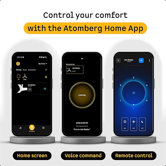 atomberg Aris Gladius Smart 1200mm BLDC Ceiling Fan with IoT & Remote
