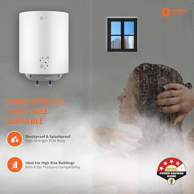Orient Electric Ecoswift Pro 10L Water Geyser with HPE Technology | Rust Proof