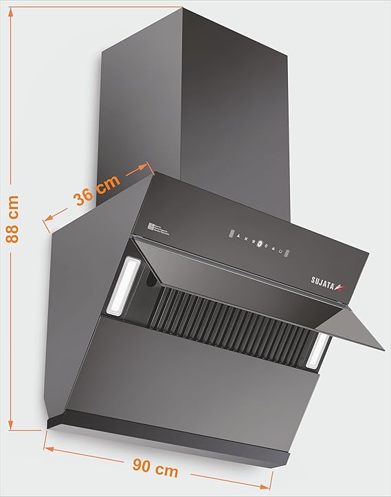 Sujata 1650 m³/hr Chimney for Kitchen 90cm