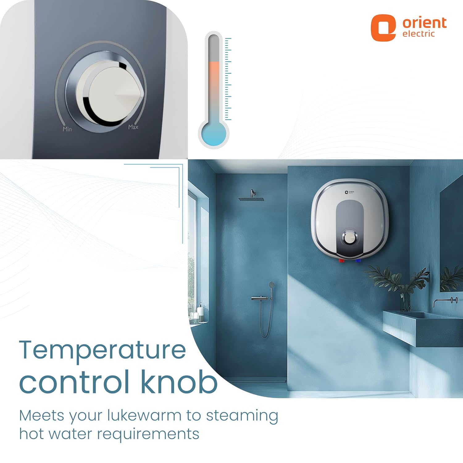 Orient Electric AQUATOR+ | 15L Storage water heater| 5 Ultra-diamond Glassline