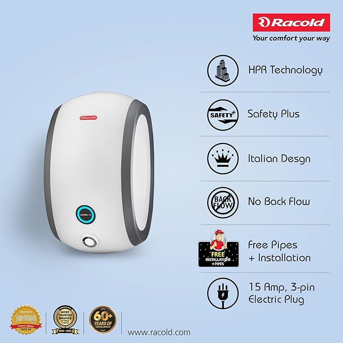 Racold Altroi+ DN 6L 3KW Vertical BEE 5 Star Instant Water Heater