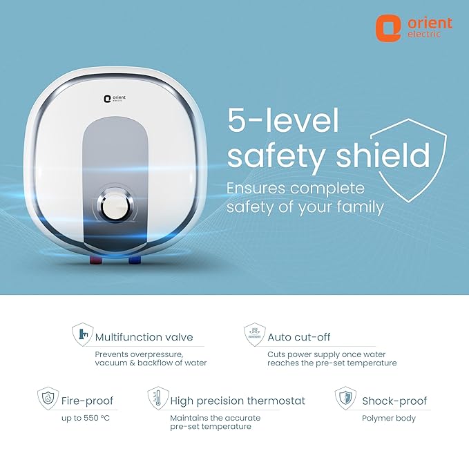 Orient Electric AQUATOR+ | 25L Storage water heater| 5 Ultra-diamond Glassline