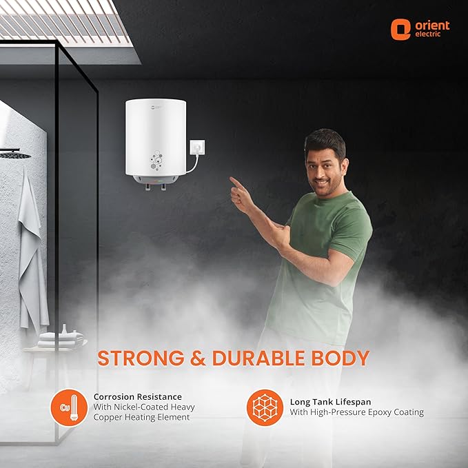 Orient Electric Ecoswift Pro 10L Water Geyser with HPE Technology | Rust Proof