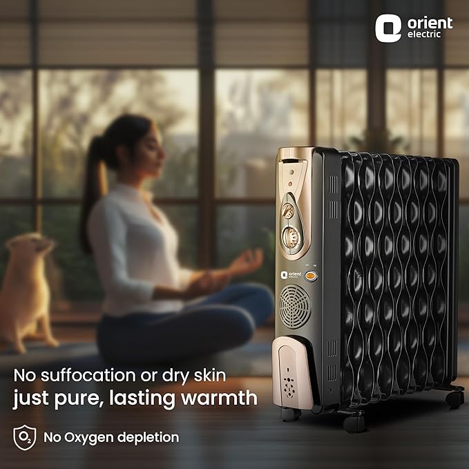 Orient Electric Comforter collection 13 fin oil filled radiator | Advanced S-shaped Fins