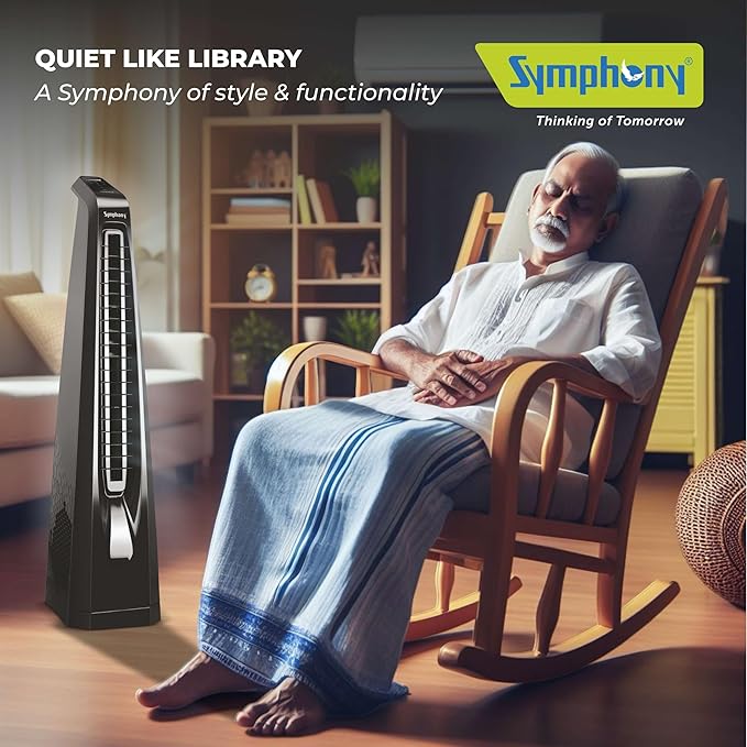 Symphony Surround B Personal Tower Fan | Silent Tower Fan for Home | BLDC