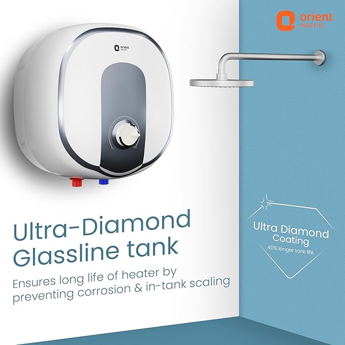 Orient Electric AQUATOR+ | 15L Storage water heater| 5 Ultra-diamond Glassline