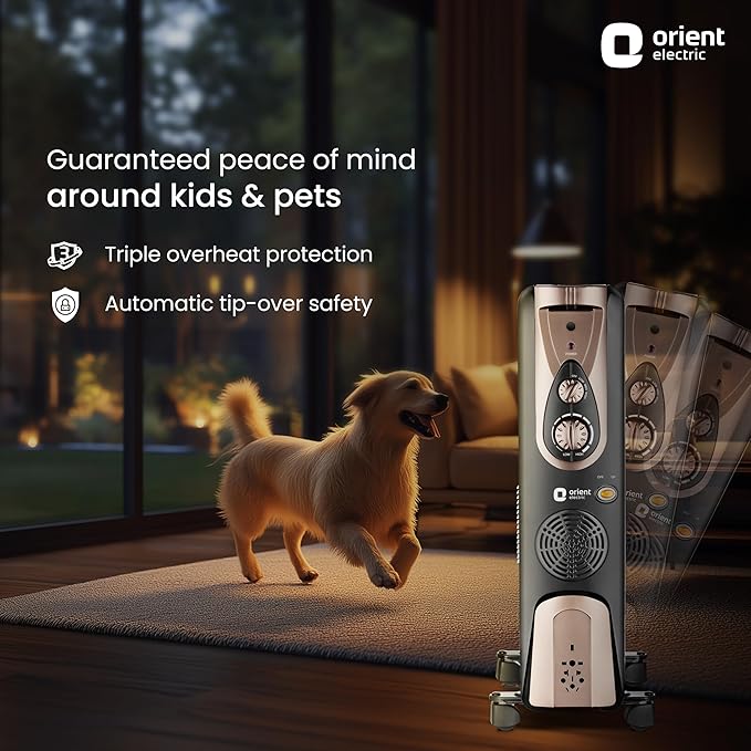 Orient Electric Comforter collection 13 fin oil filled radiator | Advanced S-shaped Fins