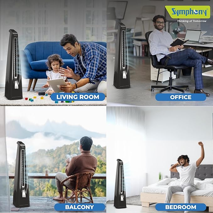 Symphony Surround B Personal Tower Fan | Silent Tower Fan for Home | BLDC