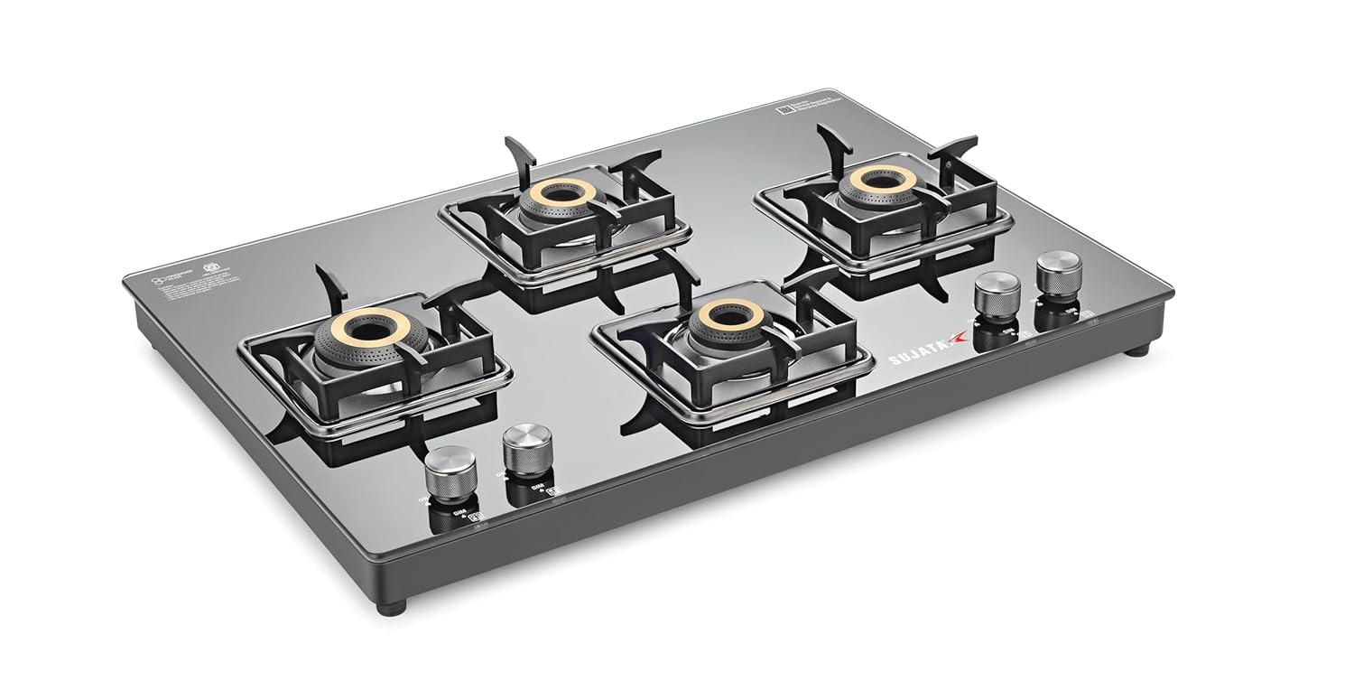 Sujata Cross Glass Cooktop