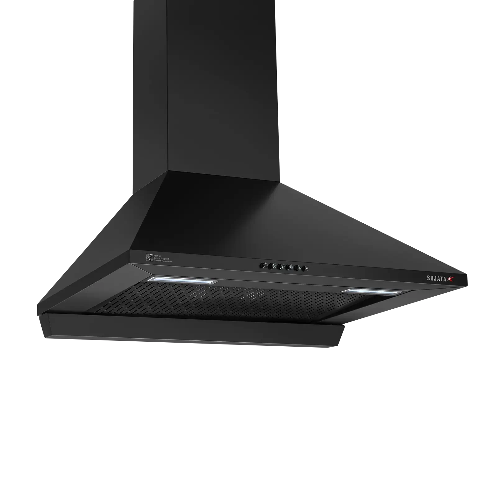 Sujata Onyx Chimney Airflow at the Outlet 1250m3/hr Filter Less - Dry Heat Auto Clean